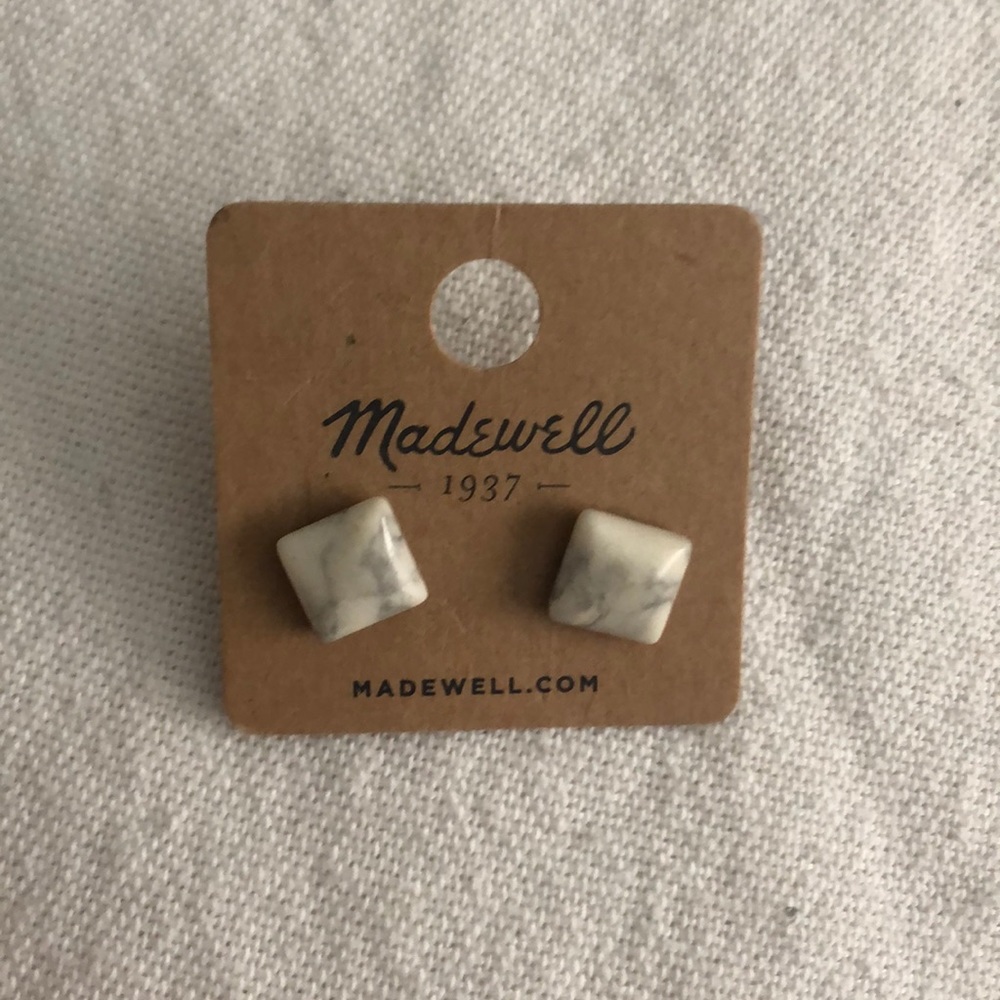 Madewell Marble Stud Earrings